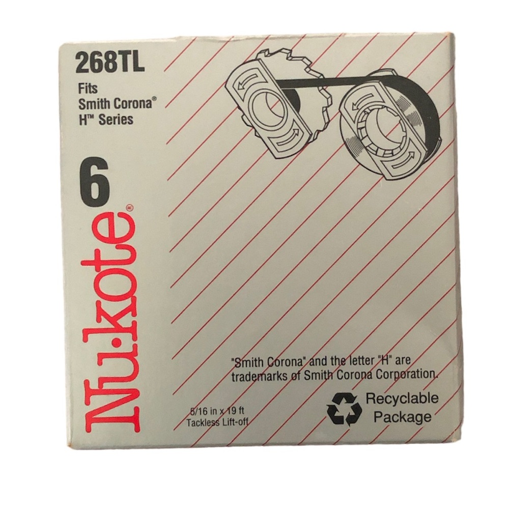 Nukote NK268TL-6 Lift Off Tapes SMITH CORONA H Series Typewriter